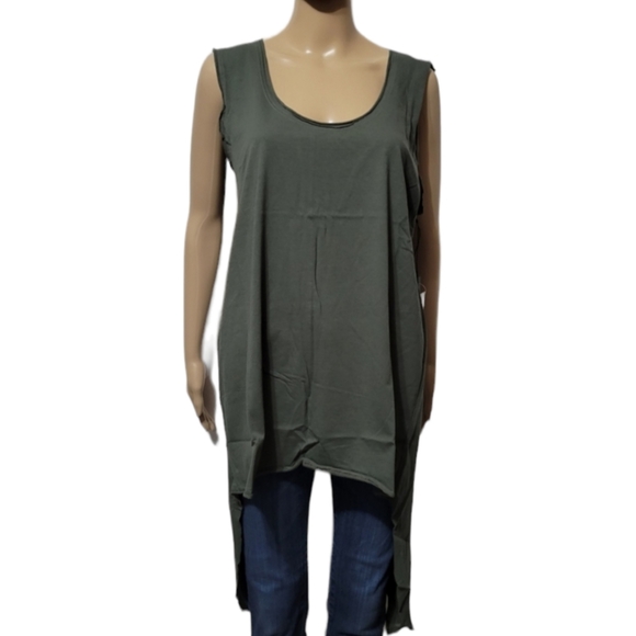 Widow Tops - New Widow Women's M Downtown Tail Tank Olive Green